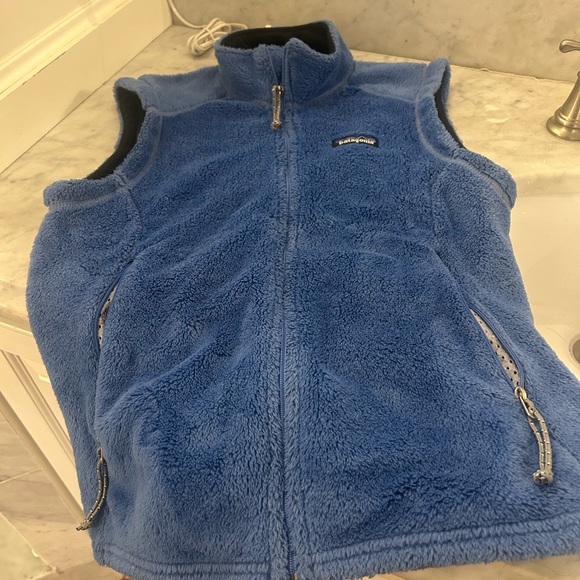 Patagonia Kids Fleece Vest in Blue - Picture 2 of 2